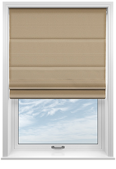 Devonshire, Biscuit - Twist&Fit Roman Blind